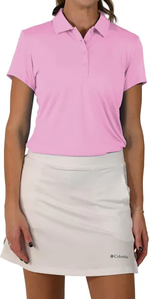 Columbia Women's Golf Birdie Polo Omni Wick Performance Breathable Short Sleeve