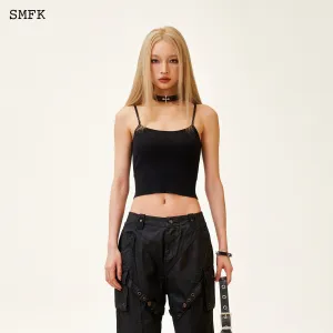 Compass Cross Classic Knitted Vest Top Black