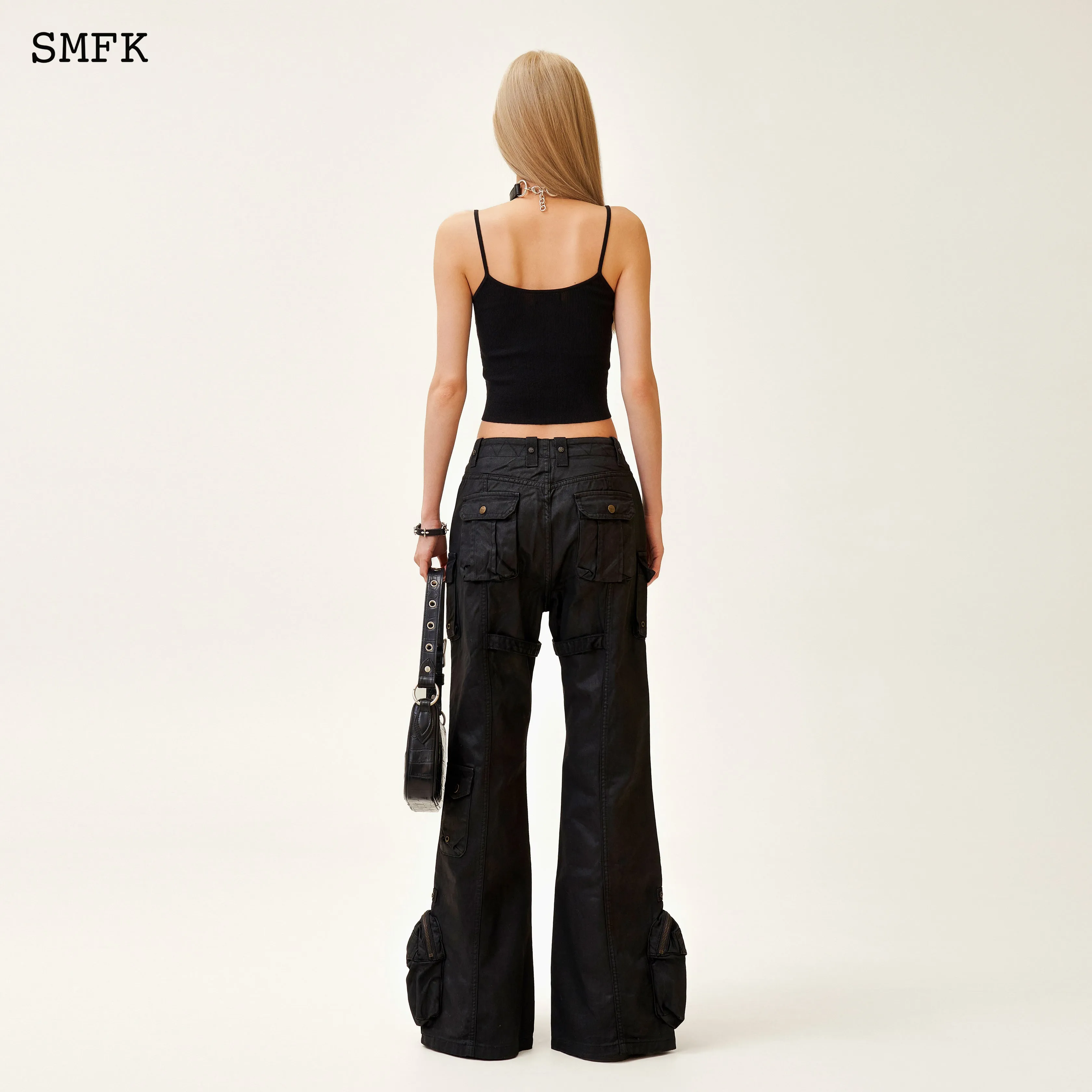 Compass Cross Classic Knitted Vest Top Black