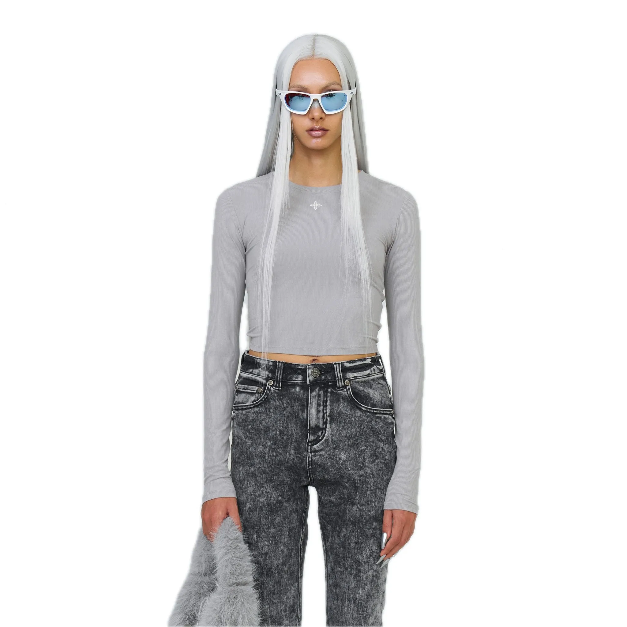 Compass Hug Tight Sports Top In Gray