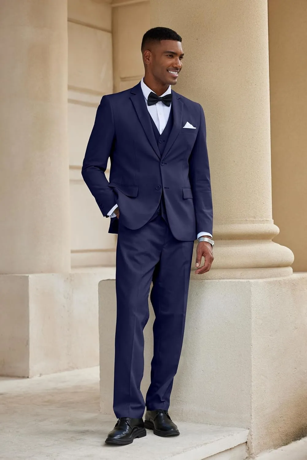 COOFANDY Men's 3 Piece Linen Suits Casual Lightweight Blazer Jackets Vest Pants Set for Wedding Business Prom