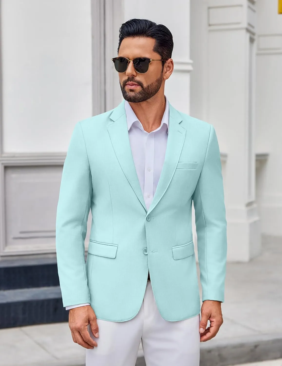 COOFANDY Men's Casual Blazer Lightweight Sport Coats Two Buttons Slim Fit Suit Jacket for Business Wedding Dress