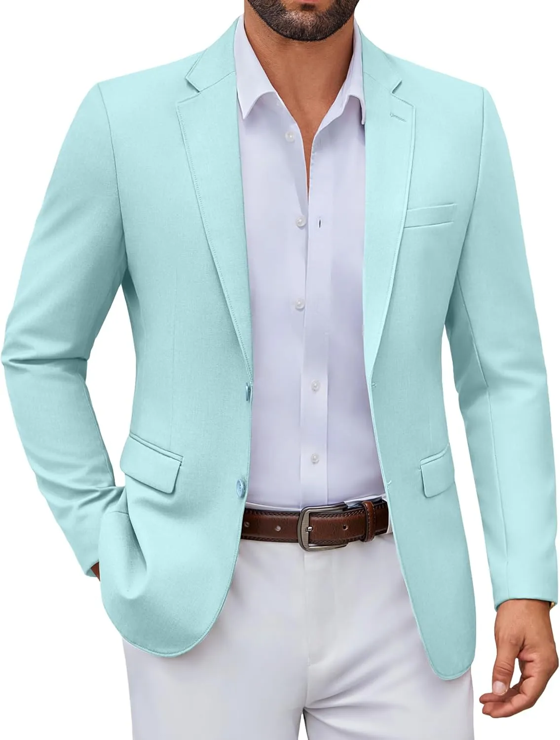 COOFANDY Men's Casual Blazer Lightweight Sport Coats Two Buttons Slim Fit Suit Jacket for Business Wedding Dress