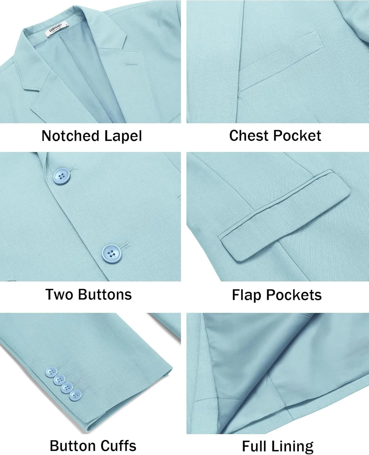 COOFANDY Men's Casual Blazer Lightweight Sport Coats Two Buttons Slim Fit Suit Jacket for Business Wedding Dress