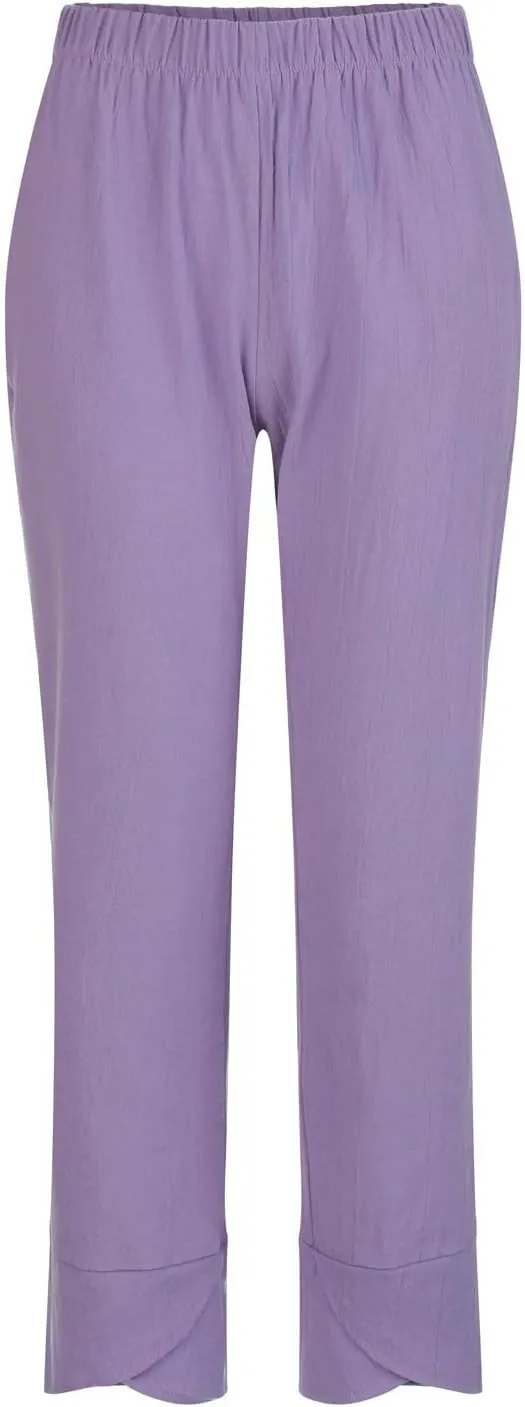 Cotton Linen Pants for Women Loose Fit Summer 2025 Casual Home Pants Elastic Waisted Straight Leg Trousers Beach Resort Wear