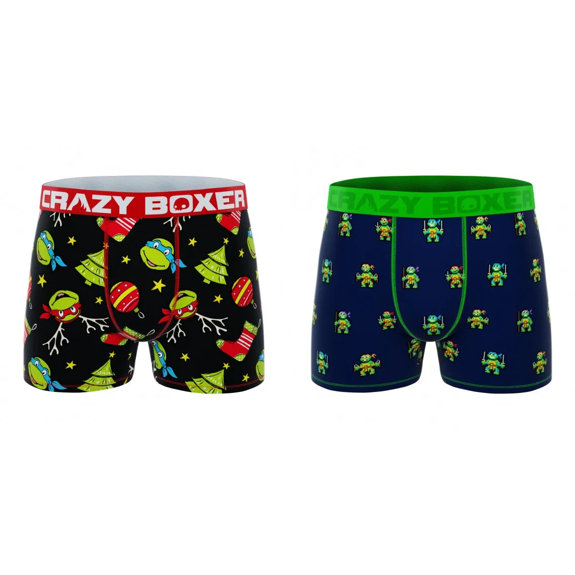 CRAZYBOXER Ninja Turtles Happy Holidays Men's Boxer Briefs (2 pack)