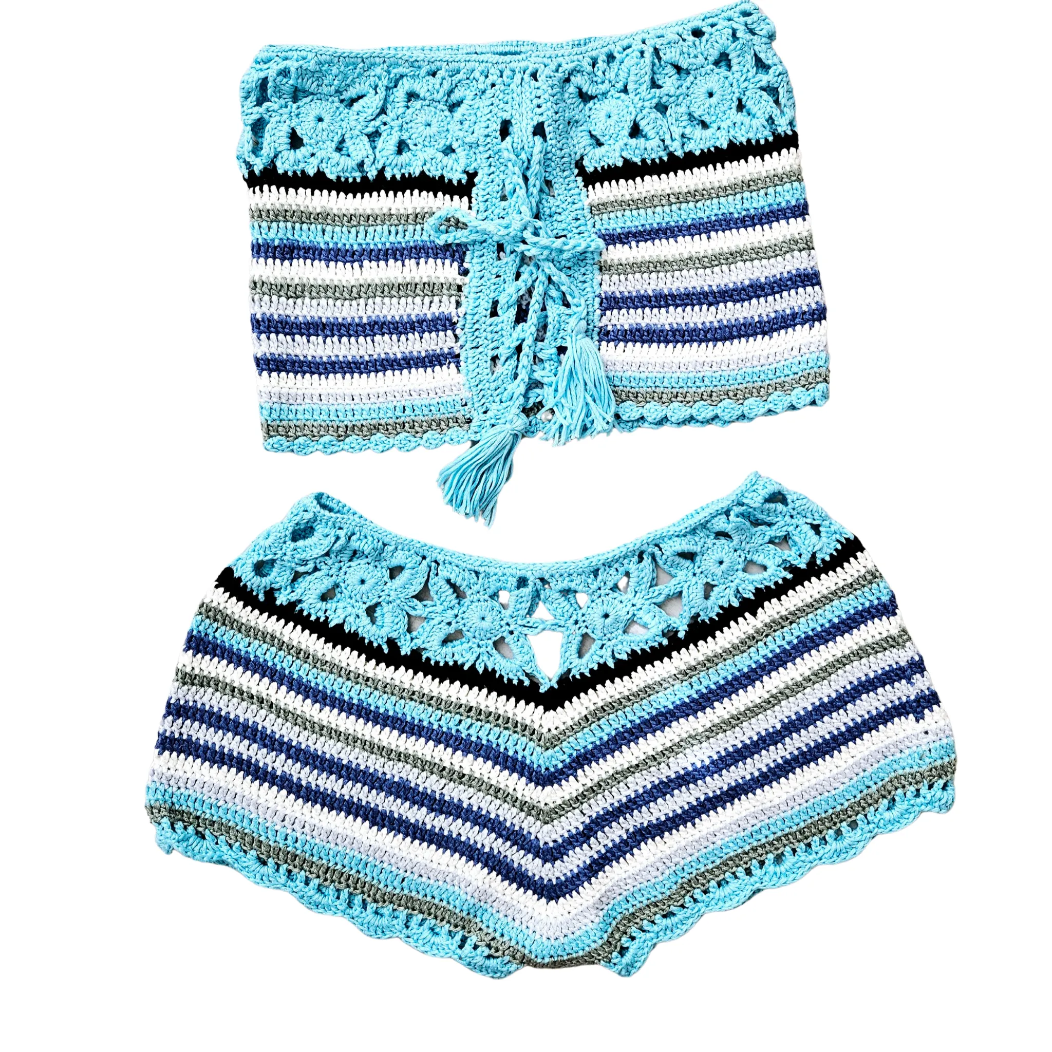 Crochet Beach Babe Two Piece Bikini Set