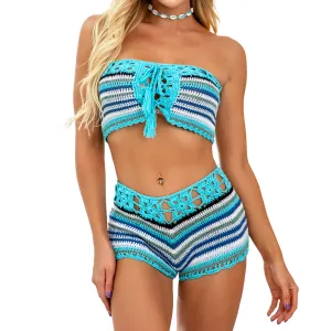 Crochet Beach Babe Two Piece Bikini Set
