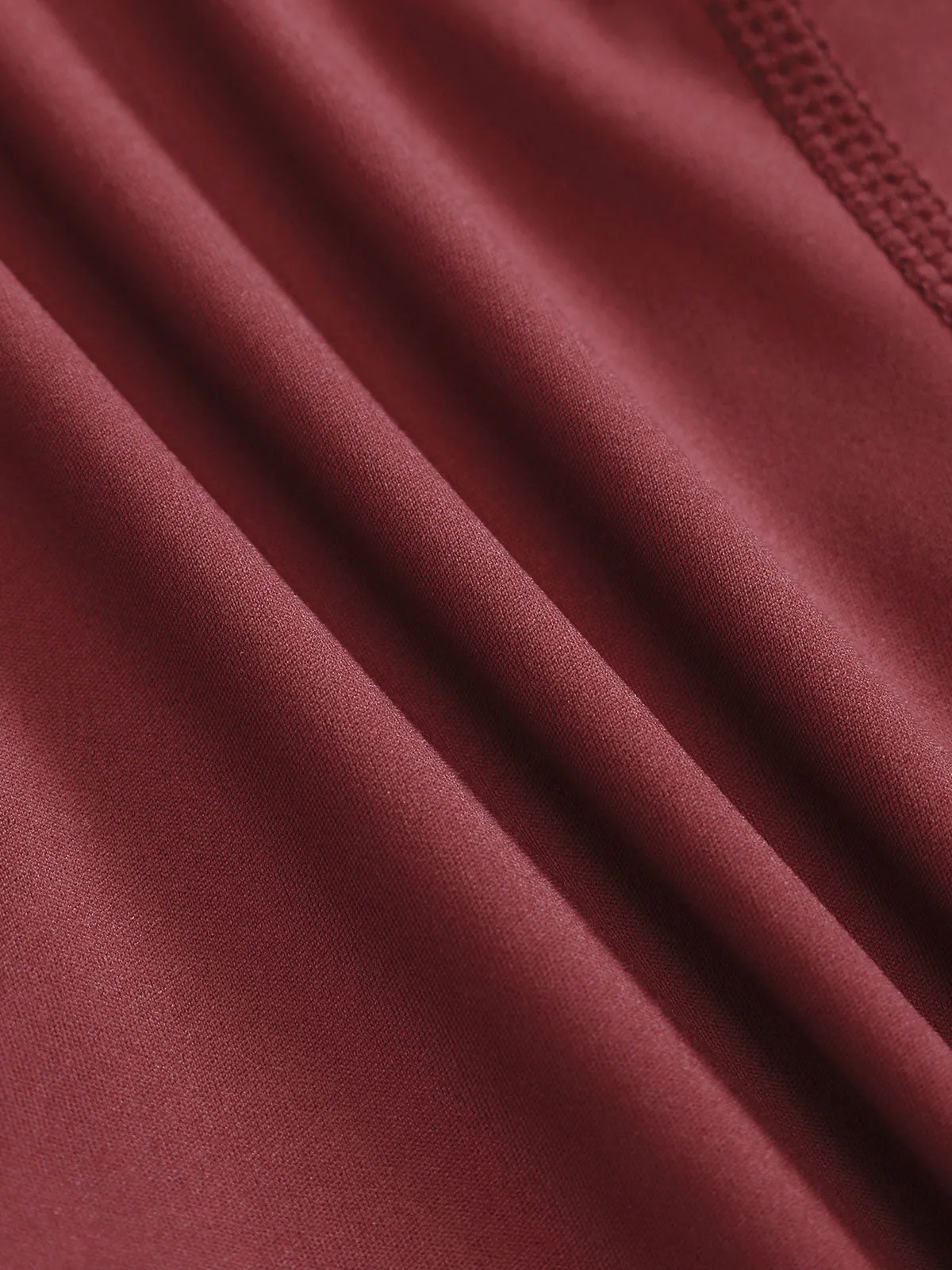 Dark Red Pocket Leggings 25”