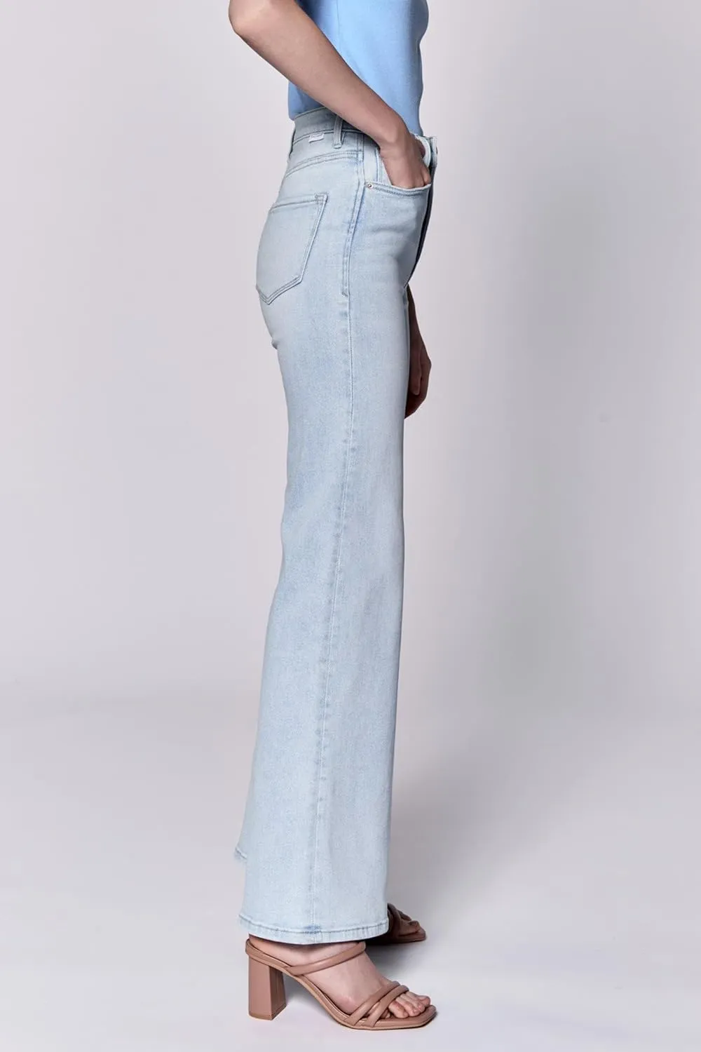 DEAR JOHN Fiona Jeans for Women Wide Leg Mid Rise Jean Full Inseam