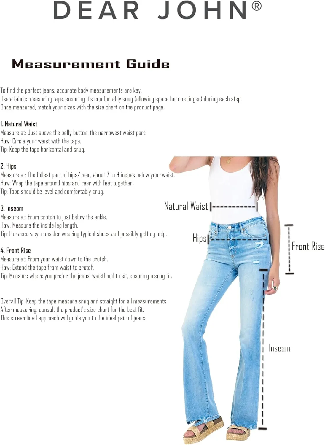 DEAR JOHN Fiona Jeans for Women Wide Leg Mid Rise Jean Full Inseam