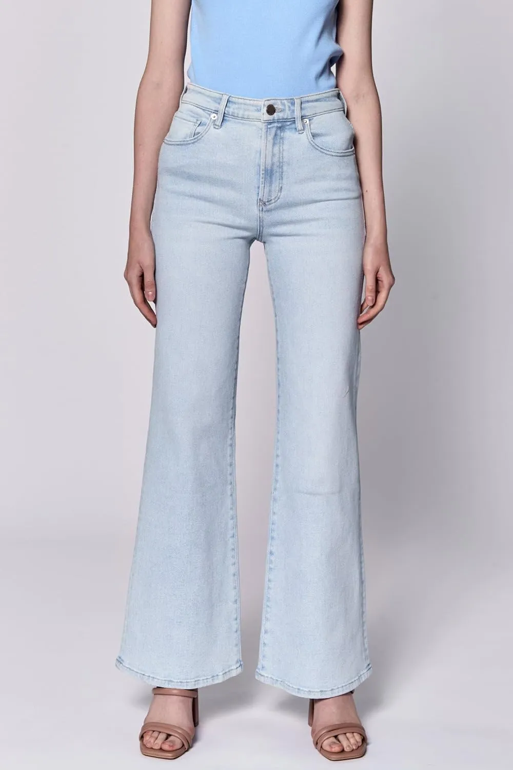 DEAR JOHN Fiona Jeans for Women Wide Leg Mid Rise Jean Full Inseam