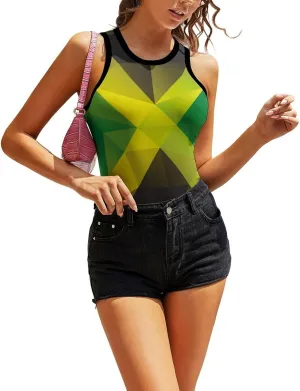 El Salvador Flag Women's Summer Sexy Sleeveless Tank Tops Slim Fitted Unique Basic Workout Camisole