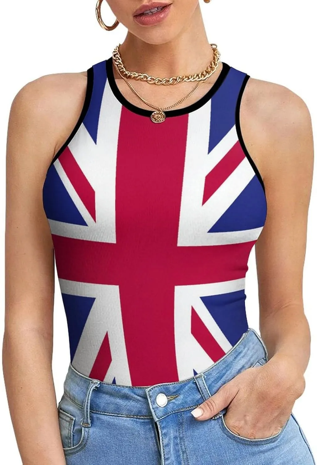 El Salvador Flag Women's Summer Sexy Sleeveless Tank Tops Slim Fitted Unique Basic Workout Camisole