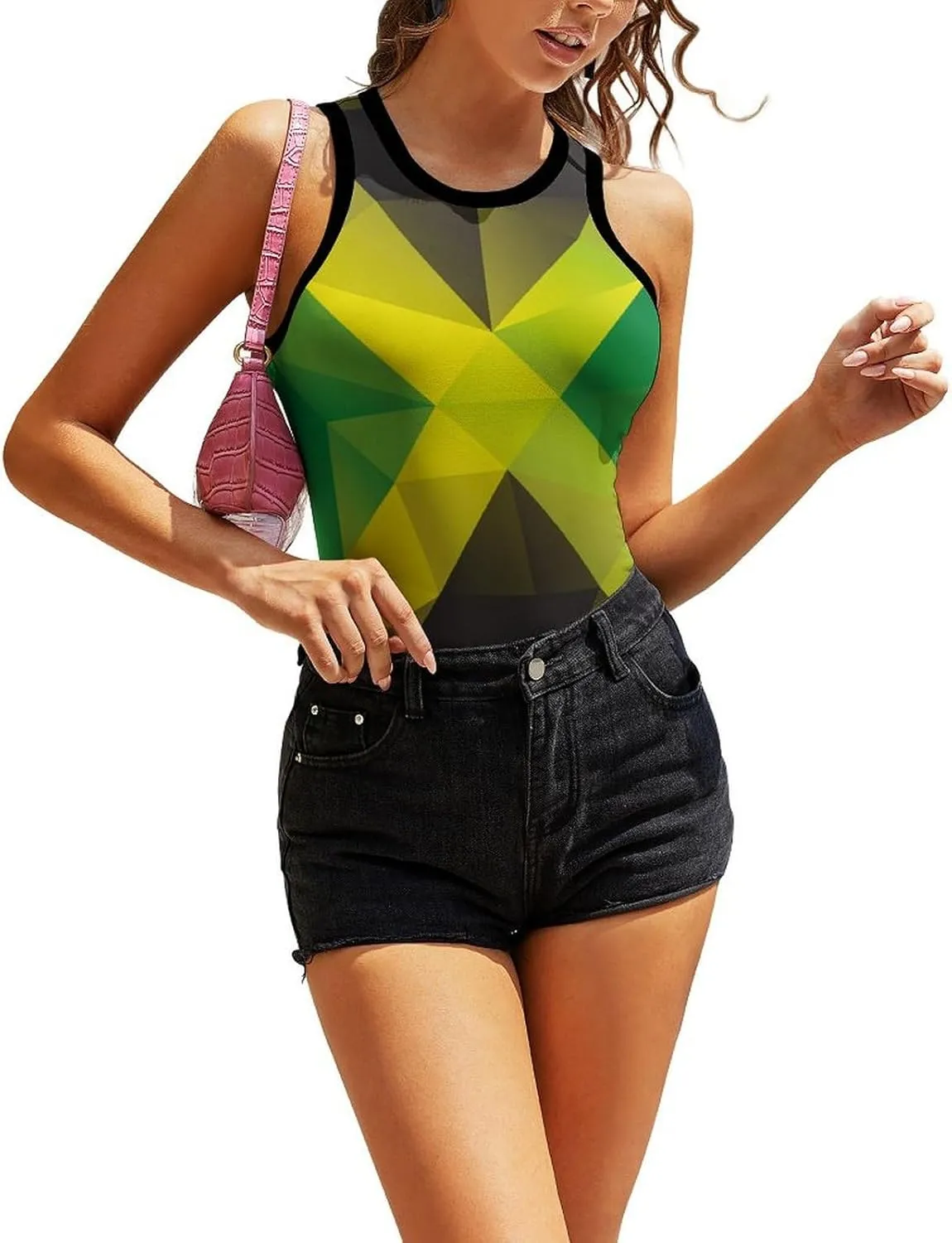 El Salvador Flag Women's Summer Sexy Sleeveless Tank Tops Slim Fitted Unique Basic Workout Camisole