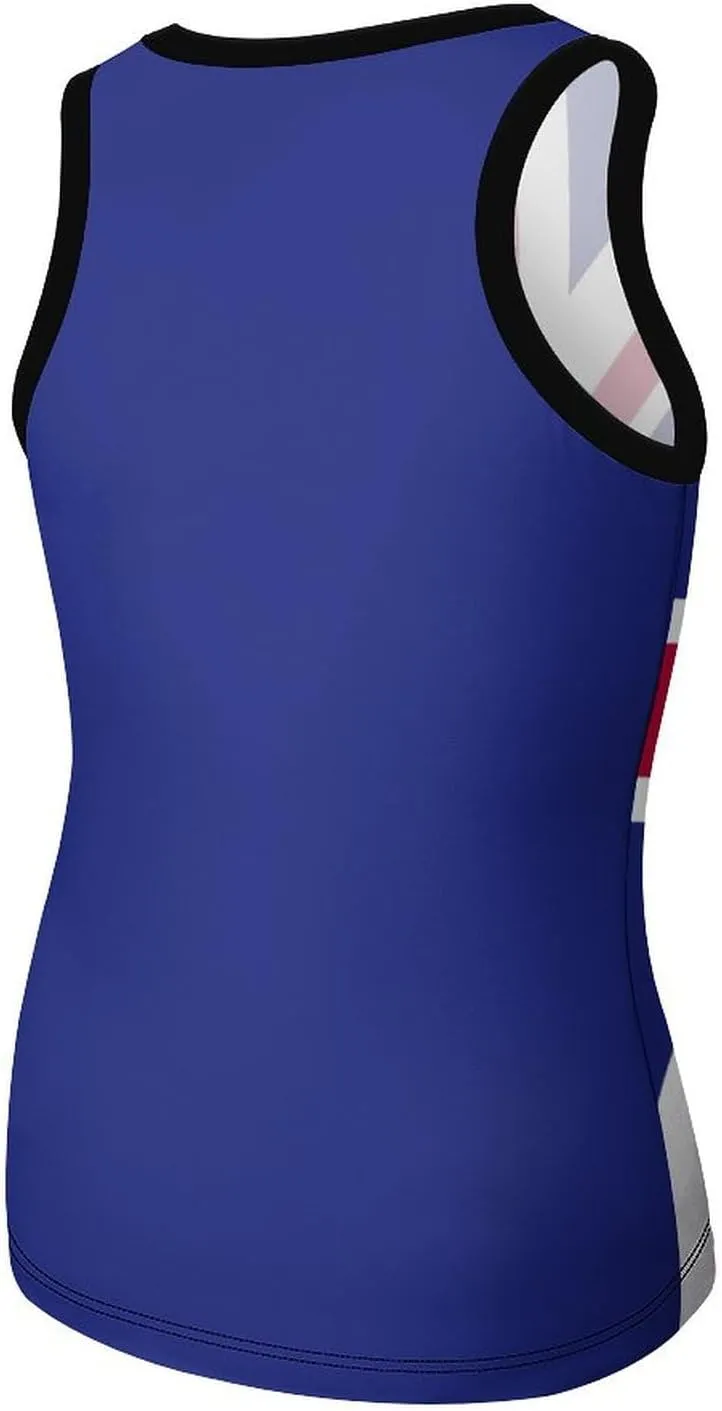 El Salvador Flag Women's Summer Sexy Sleeveless Tank Tops Slim Fitted Unique Basic Workout Camisole