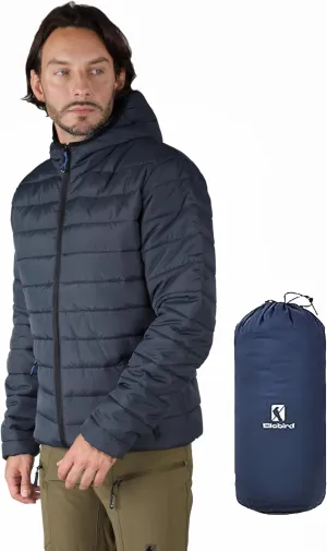 Ellobird Mens Puffer Coat Men Lightweight Winter Coats Jacket Hood Packable
