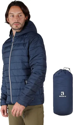 Ellobird Mens Puffer Coat Men Lightweight Winter Coats Jacket Hood Packable
