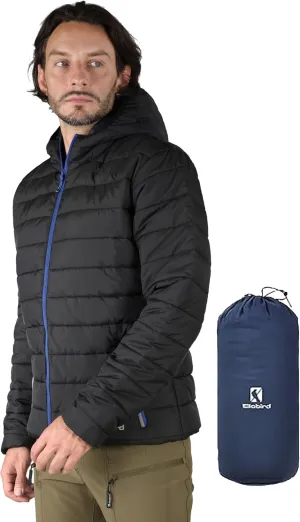 Ellobird Mens Puffer Coat Men Lightweight Winter Coats Jacket Hood Packable