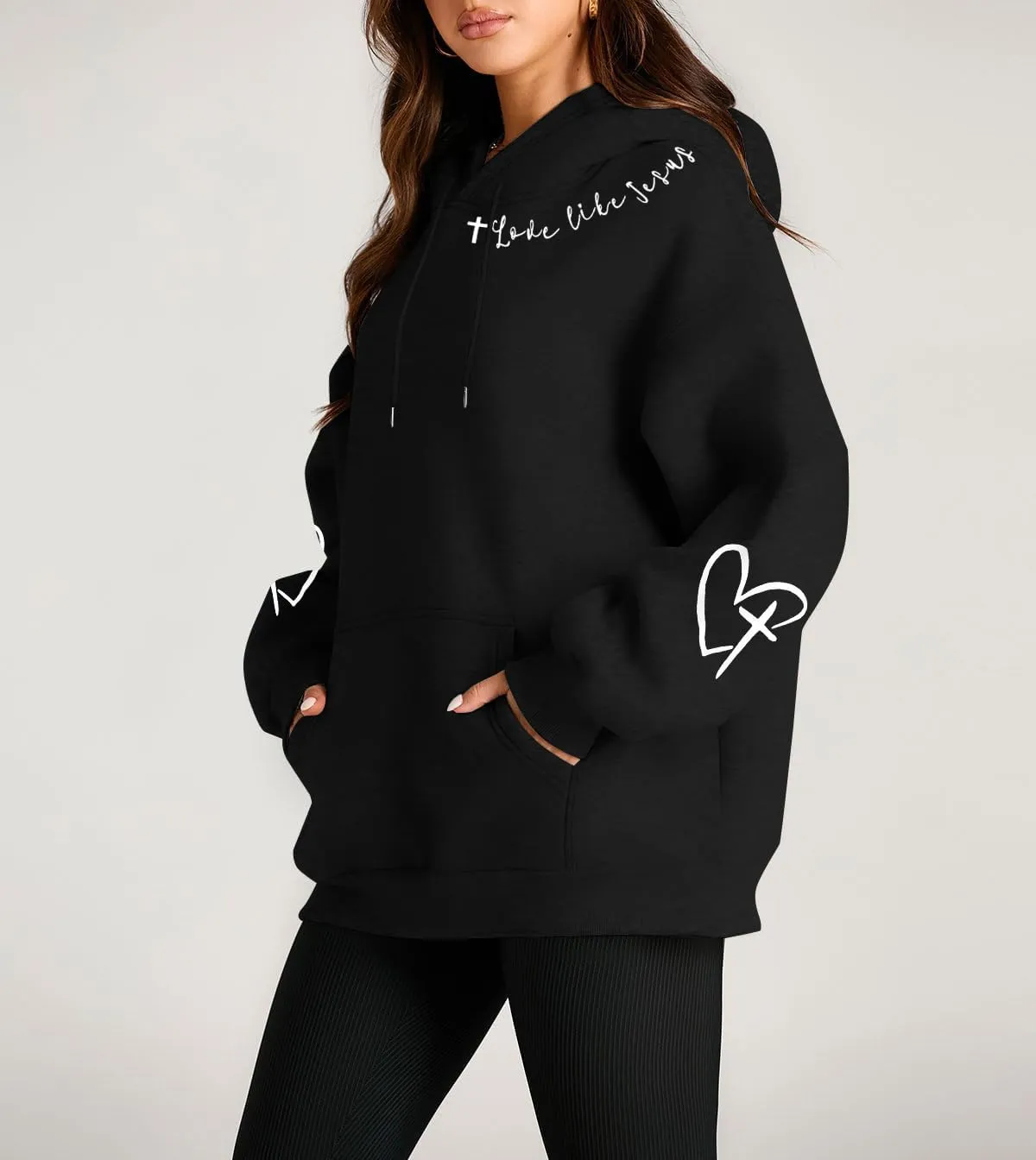 FAYALEQ Christian Sweatshirt For Women God Is Good Hoodies Faith Pullover Bible Verse Long Sleeve Tops