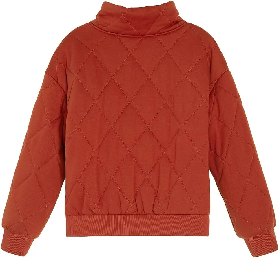 Fazortev Womens Dolman Quilted Jackets Casual Button Down Winter Long Sleeve Stand Neck Lightweight Warm Coat