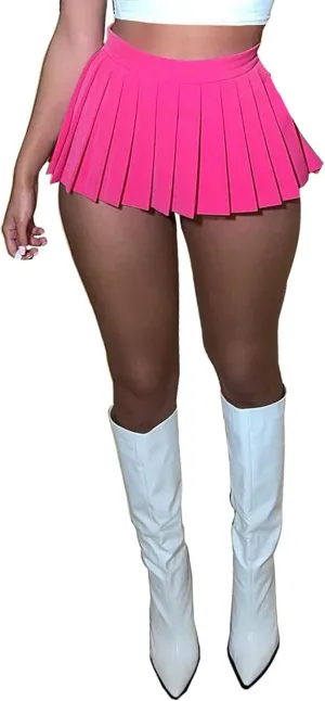 FEOYA Pleated Mini Skirts for Women High Waist Y2K Skirt Short Tennis Skirt A Line Skater Skirts