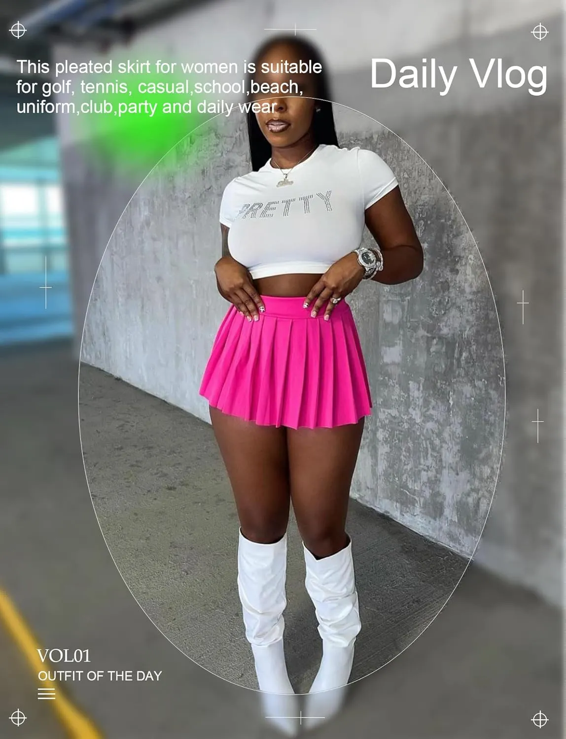 FEOYA Pleated Mini Skirts for Women High Waist Y2K Skirt Short Tennis Skirt A Line Skater Skirts