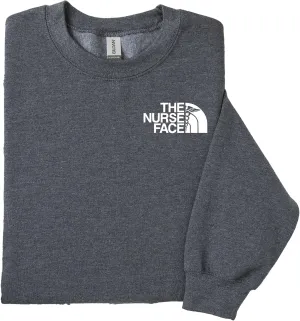 Funny Graphic Sweatshirt for Men, Women, Unisex - The Nurse Face Medical Design - Standard Fit Cozy Pullover