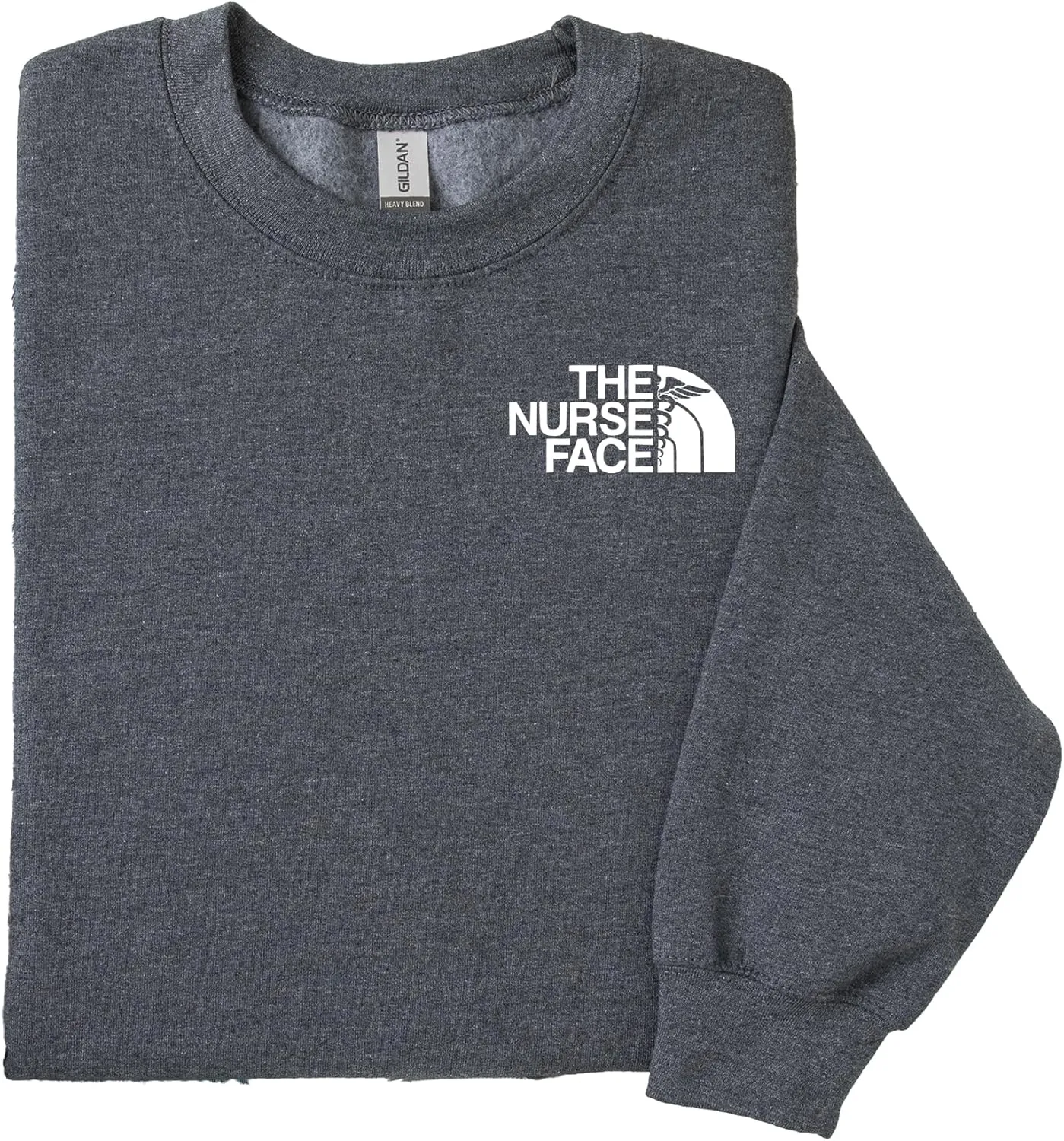 Funny Graphic Sweatshirt for Men, Women, Unisex - The Nurse Face Medical Design - Standard Fit Cozy Pullover