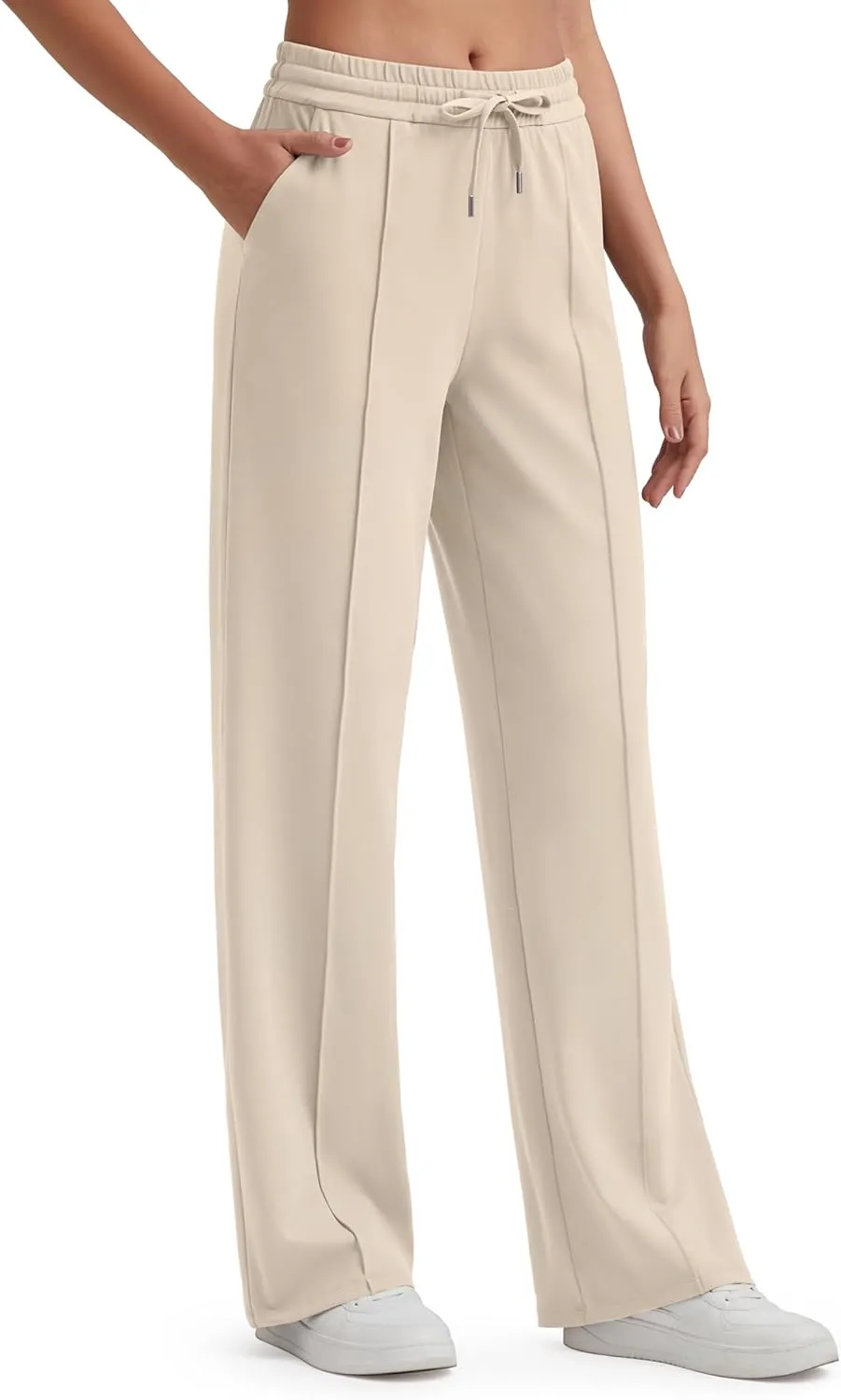 G4Free Womens Sweatpants Wide Leg Yoga Pants with Pockets Drawstring High Waist Casual Lounge Pants Petite/Regular/Tall