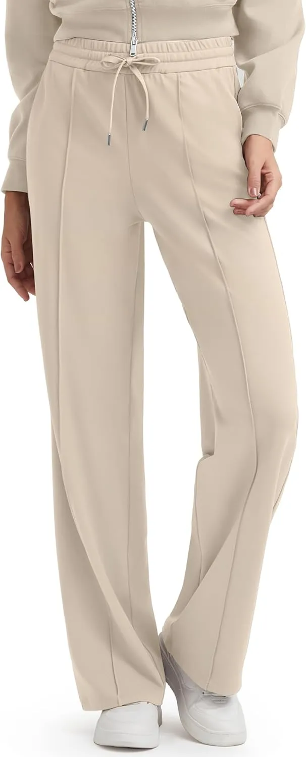 G4Free Womens Sweatpants Wide Leg Yoga Pants with Pockets Drawstring High Waist Casual Lounge Pants Petite/Regular/Tall
