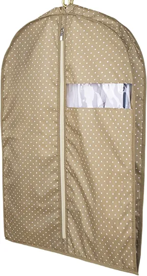 Garment Bags, Suit Bag Hanging Garment Bags for Closet Storage with Clear Window Clothes Cover for Dresses, Coats Three-Dimensional(Beige,60x9x100cm/24x4x39in)