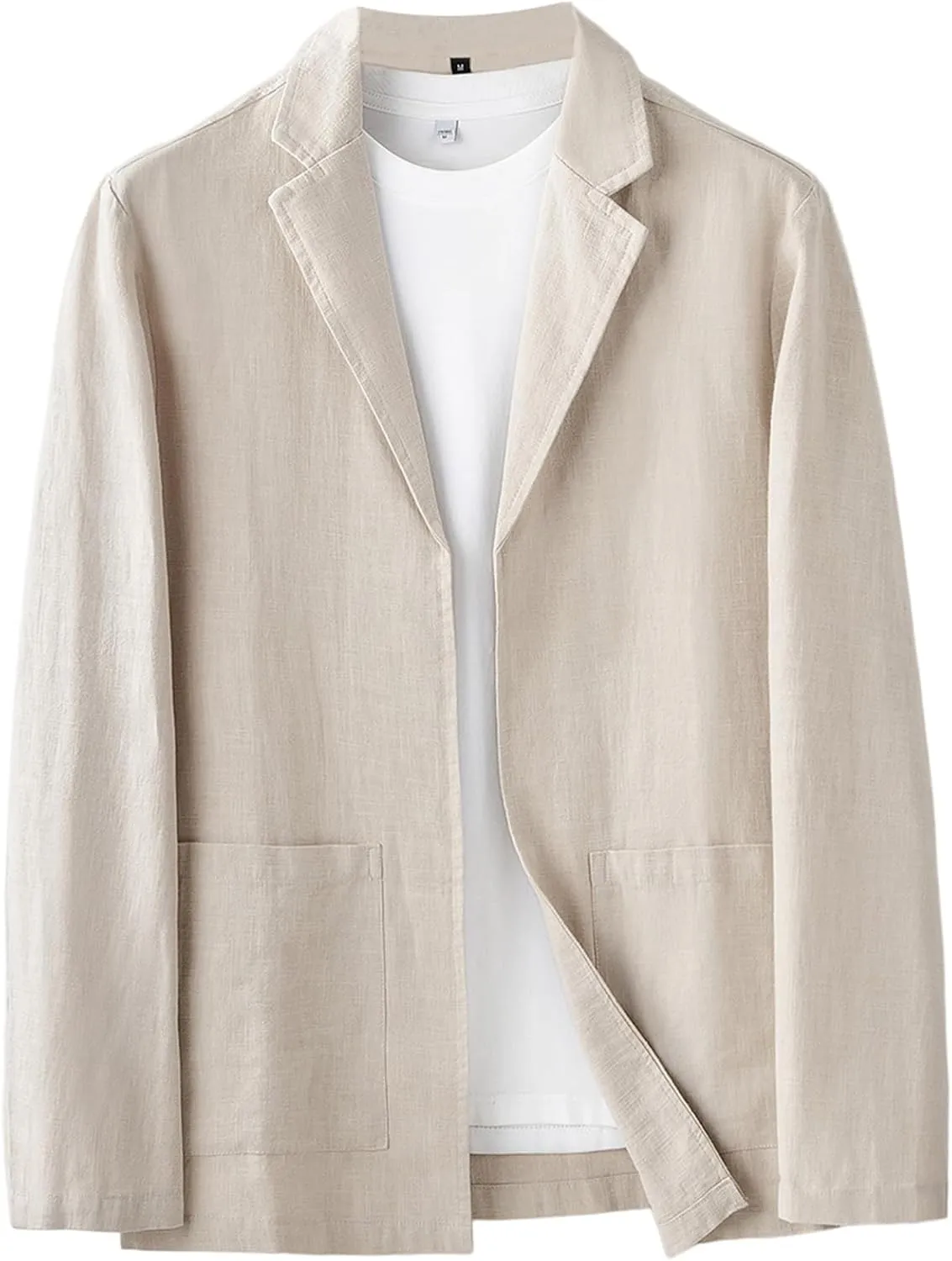 GIBZ Men's Casual Sport Coat Regular Fit Lightweight Ramie Linen Cotton Blazer Jacket Stylish Suit Jackets