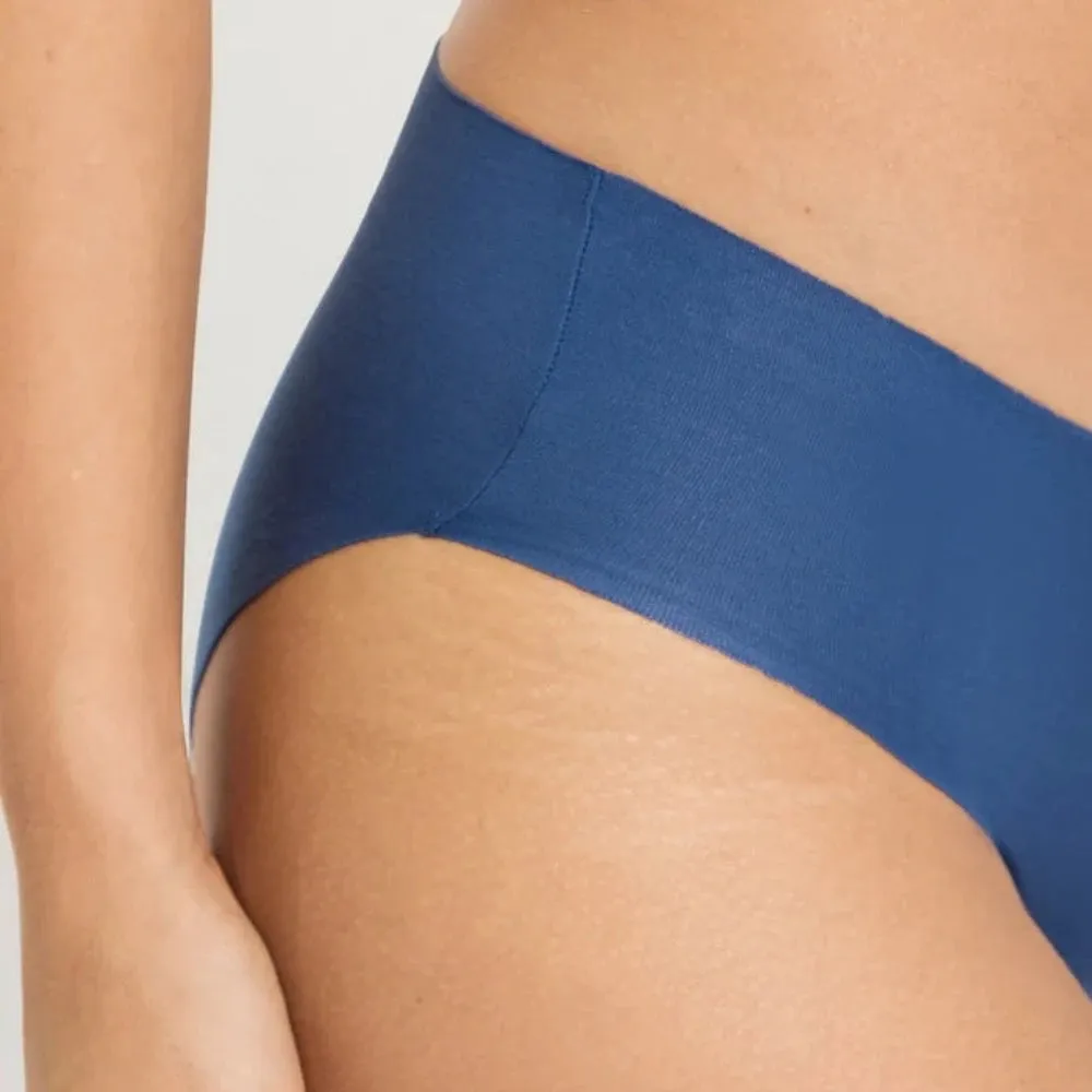 Hanro Invisible Cotton Midi Briefs In True Navy