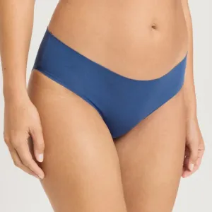 Hanro Invisible Cotton Midi Briefs In True Navy