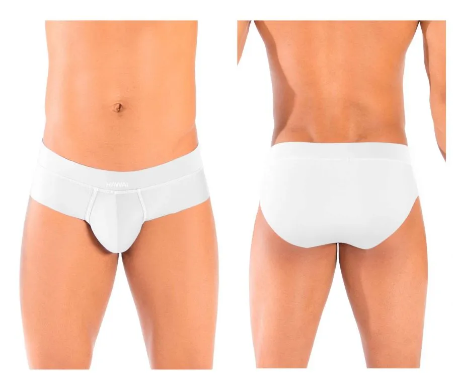 HAWAI 42141 Solid Hip Briefs Color White
