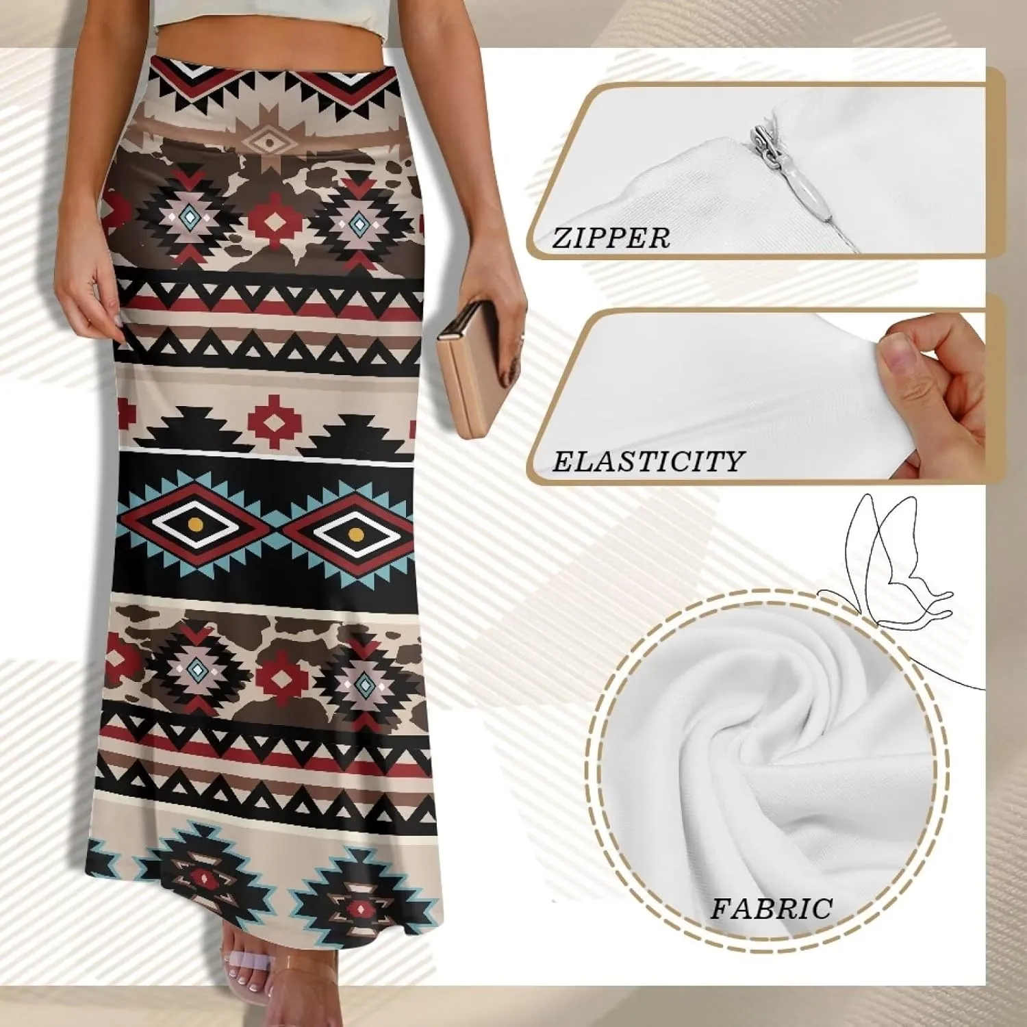 High Waisted Maxi Skirt Casual Pencil Skirt A-Line Flared Maxi Skirts Spring Summer Long Skirts for Women