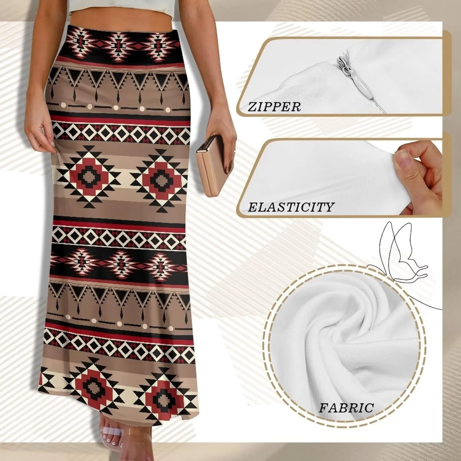 High Waisted Maxi Skirt Casual Pencil Skirt A-Line Flared Maxi Skirts Spring Summer Long Skirts for Women