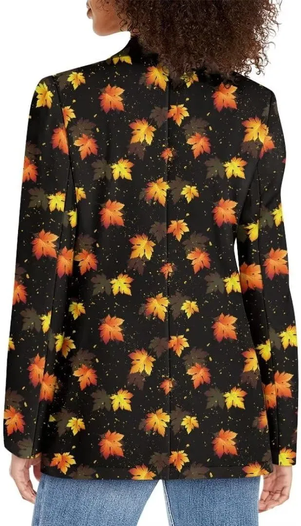 Horeset American Flag Bald Eagle Women's Graphic Print Blazer Button Open Front Long Sleeve Jacket