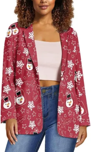 Horeset American Flag Bald Eagle Women's Graphic Print Blazer Button Open Front Long Sleeve Jacket