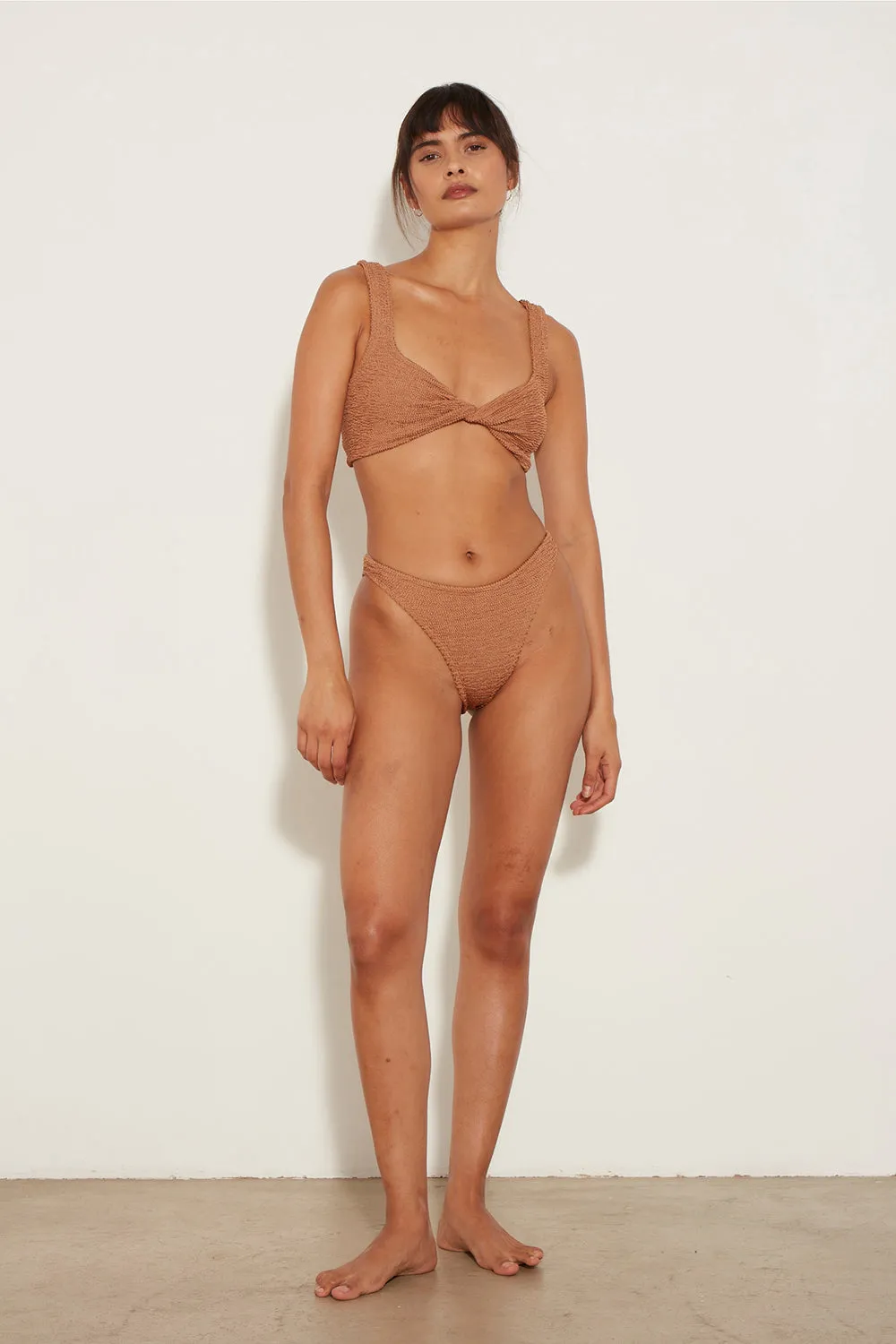 Hunza G Juno Bikini in Metallic Cocoa