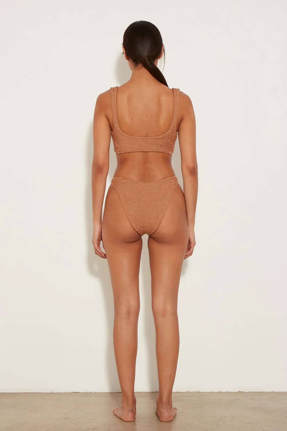 Hunza G Juno Bikini in Metallic Cocoa