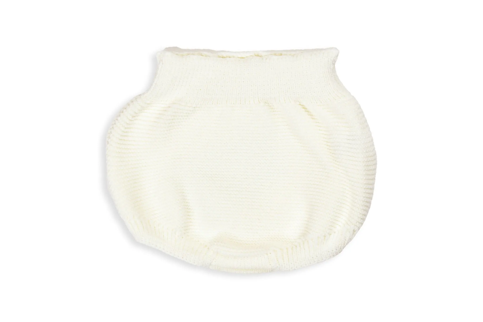 Ivory  & Beige Knit Baby Shorts Set