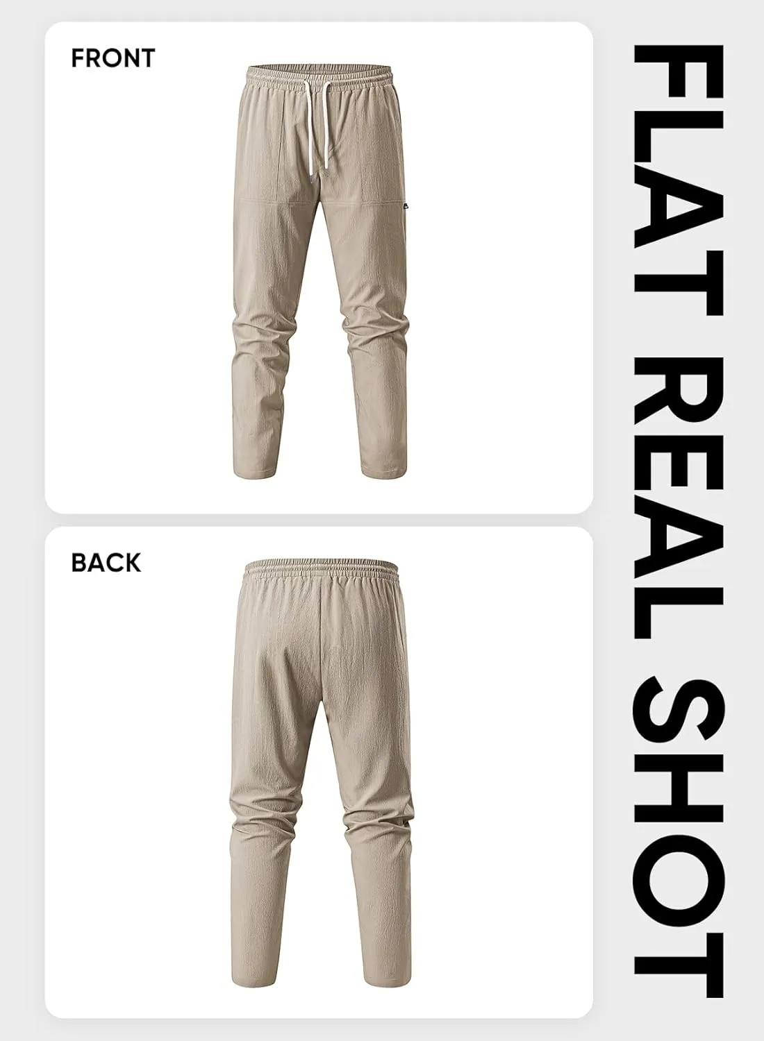 JMIERR Mens Casual Lightweight Pants Stretch Elastic Waist Drawstring Jogging Sweatpants Pants