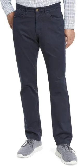Johnston & Murphy Five-Pocket Casual Pants for Men  Slim Fit  Straight Leg  Five Pocket Construction  Blended Pima Cotton Navy 36 30