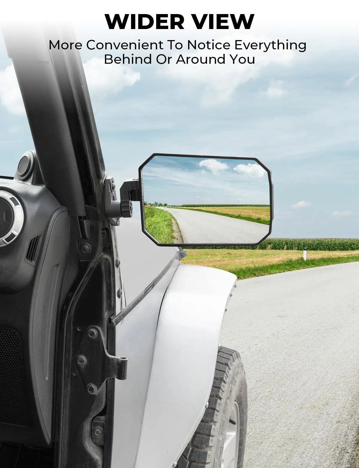JOYTUTUS Wrangler Mirrors Doors Off Fit for Wrangler TJ JK & Unlimited 1997-2018