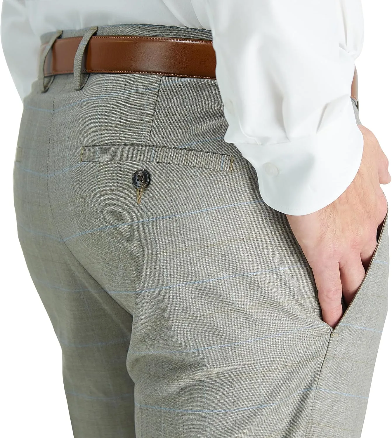 Kenneth Cole REACTION Men's Fashion Patterned Slim Fit Dress Pant