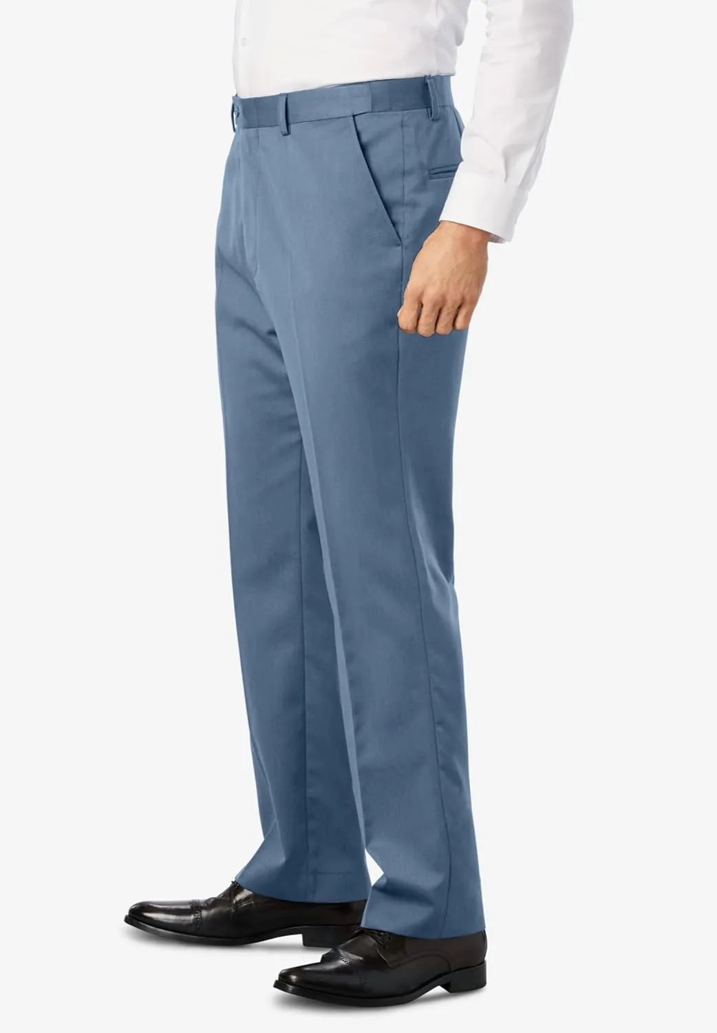 KingSize Men's Big & Tall Easy Movement Plain-Front Expandable Dress Pants