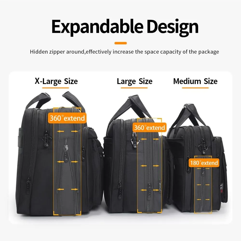 Large Briefcases For Men Canvas Tote Bag 15.6 Inch 17 Inches 19 Inch Laptop Case Work Bags Office Messenger Bag Business File