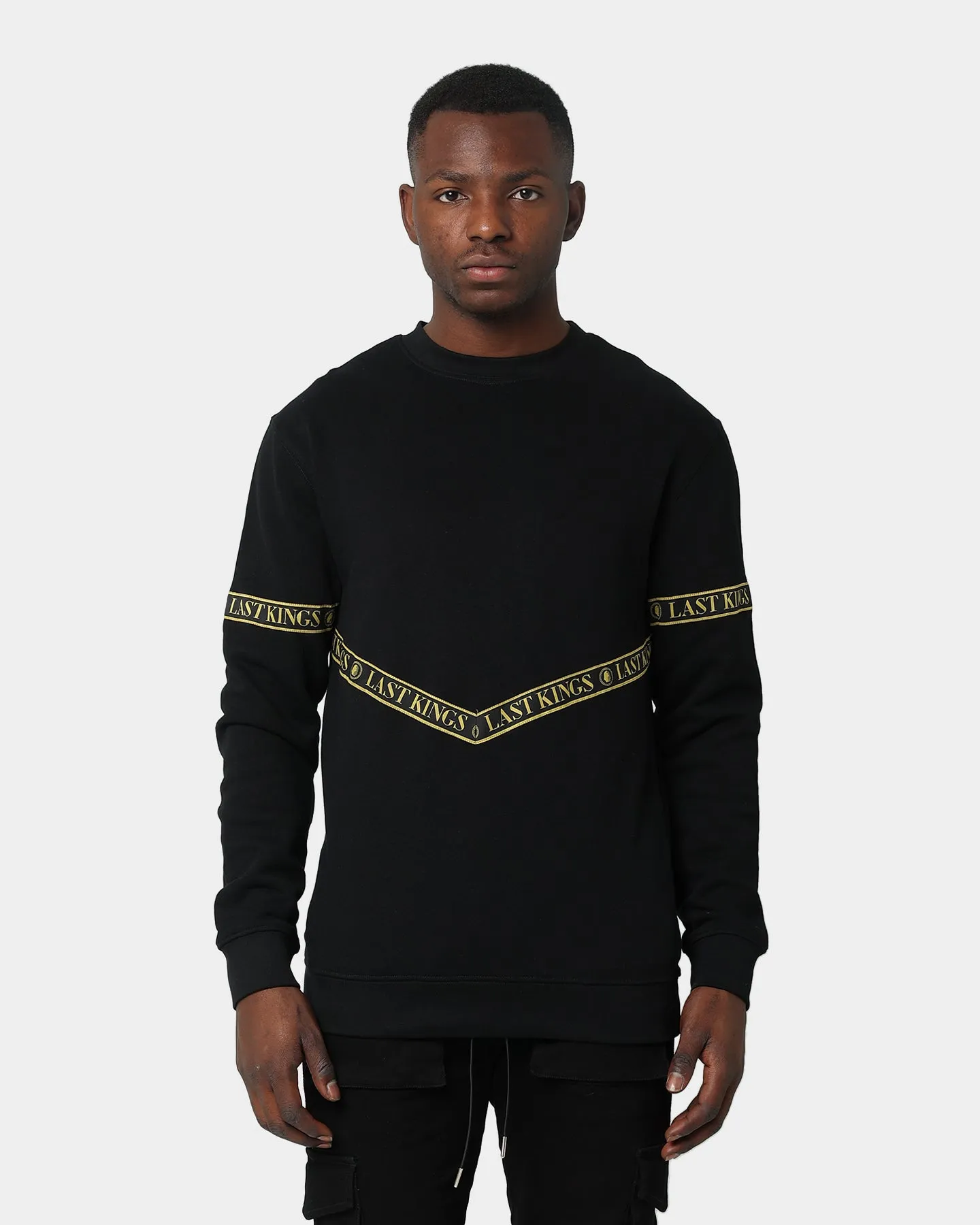 Last Kings Triangle Taped Crewneck Black/Gold